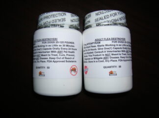 100 Capsules, 57mg Nitenpyram For Dogs & Cats 25-125 Pounds, Beef Flavored, Adult Flea Killer