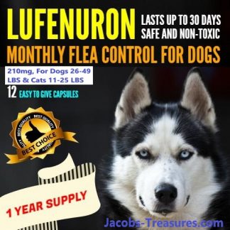 12 Months of Flea Control For Dogs 26-49 Pounds & Cats 11-25 Pounds, 210mg Lufenuron Capsules