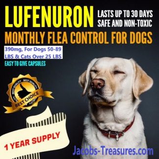 12 Months Flea Control For Dogs 50-89 Pounds & Cats Over 25 Pounds, 390mg Lufenuron Capsules