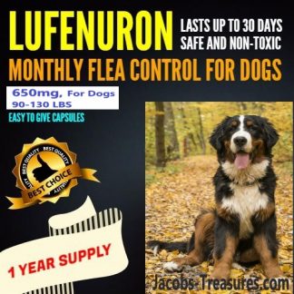 12 Months Flea Control For Dogs From 90-130 Pounds, 650mg Lufenuron Capsules