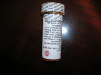 2 In 1 Monthly Flea Control Capsules, 1 Year, For Cats 2-11 LBS & Dogs Under 22 LBS, 12 Capsules